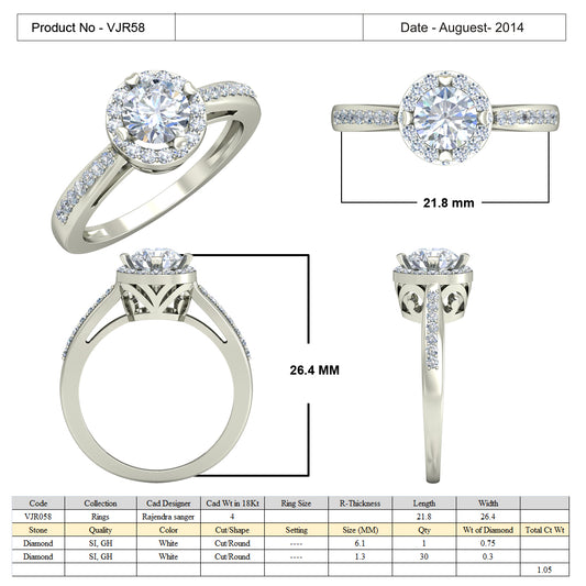 3D Jewelry Files Ring Model 3DM 15=calur ston rings=57