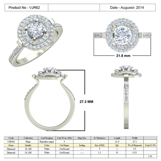 3D Jewelry Files Ring Model 3DM 15=calur ston rings=61
