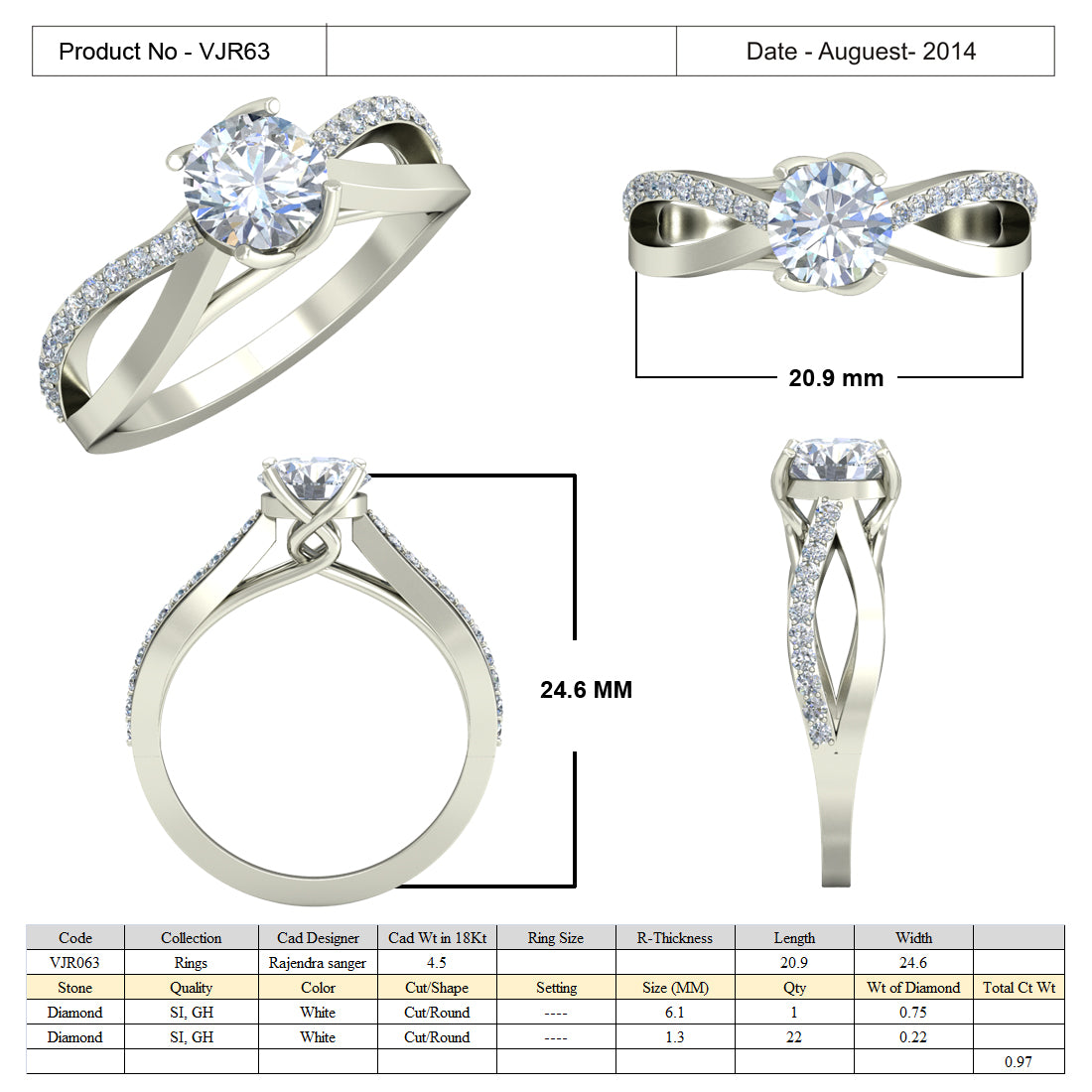 3D Jewelry Files Ring Model 3DM 15=calur ston rings=62 â 3D Jewelry ...