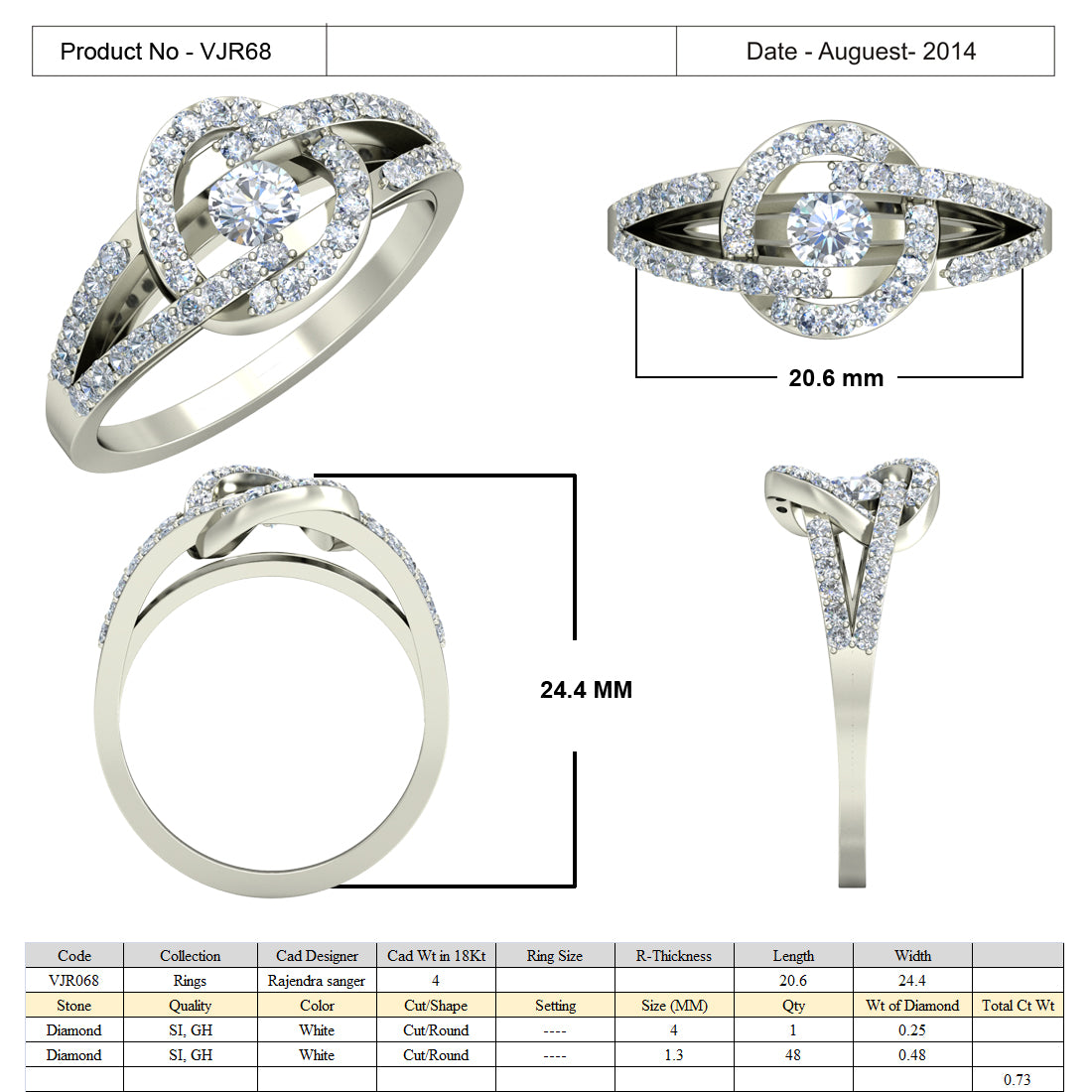 3D Jewelry Files Ring Model 3DM 15=calur ston rings=67