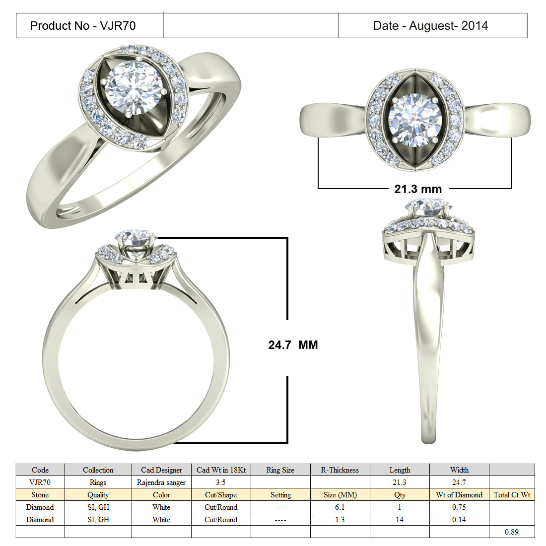 3D Jewelry Files Ring Model 3DM 15=calur ston rings=69