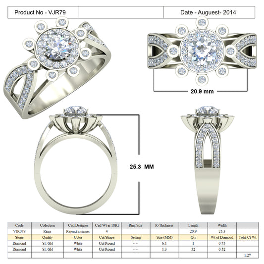 3D Jewelry Files Ring Model 3DM 15=calur ston rings=78