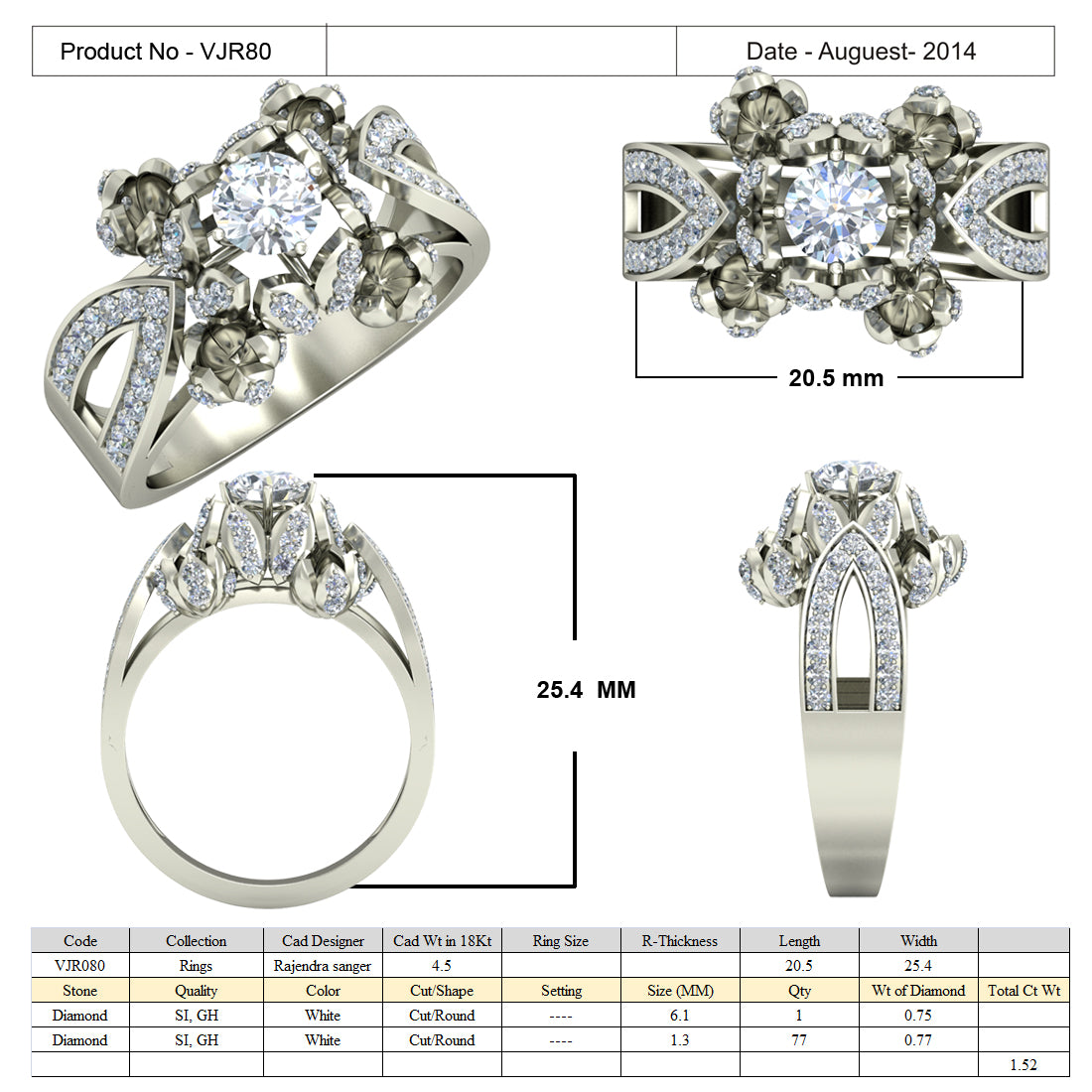 Regular Ring Models 3D Jewelry Files Ring Model 3DM 15=calur ston rings=79 – 3D Jewelry ...