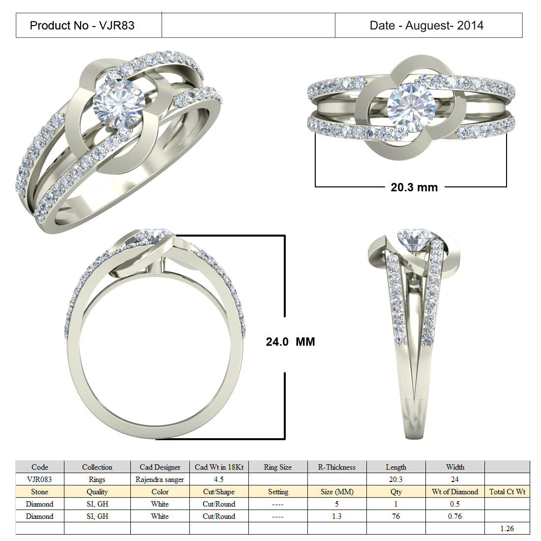 3D Jewelry Files Ring Model 3DM 15=calur ston rings=82