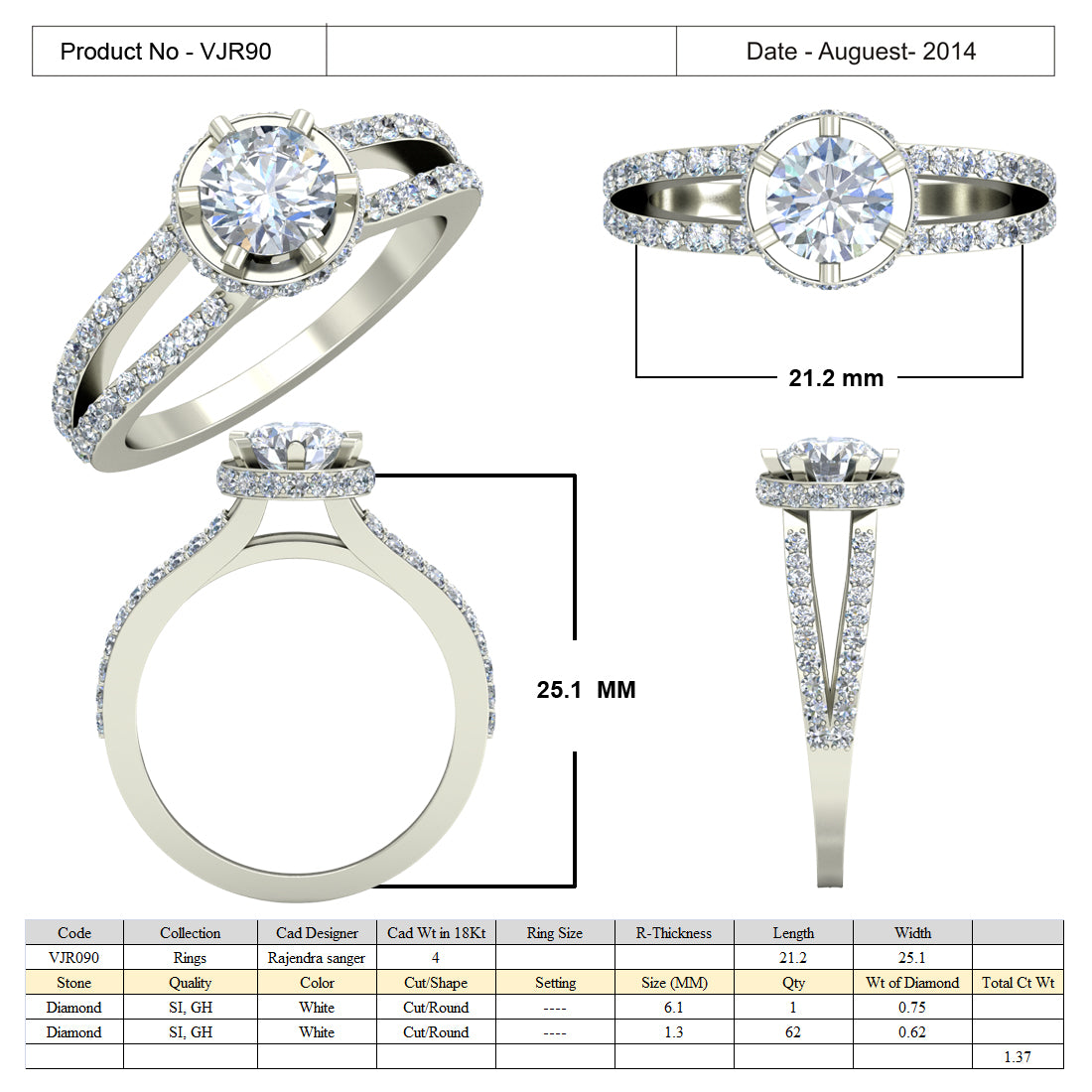 Regular Ring Models 3D Jewelry Files Ring Model 3DM 15=calur ston rings=88 – 3D Jewelry ...