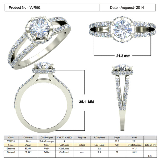 3D Jewelry Files Ring Model 3DM 15=calur ston rings=88