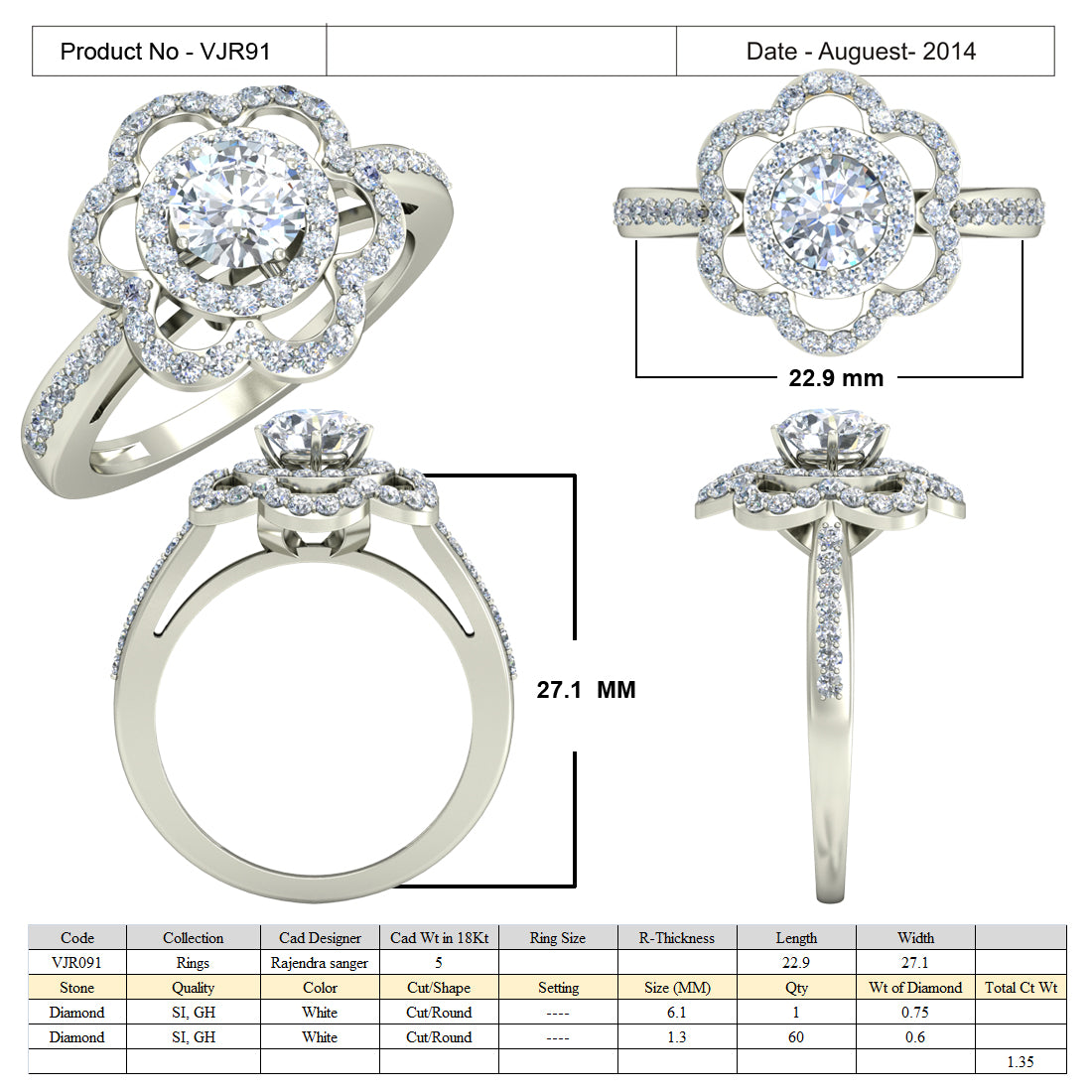3D Jewelry Files Ring Model 3DM 15=calur ston rings=89
