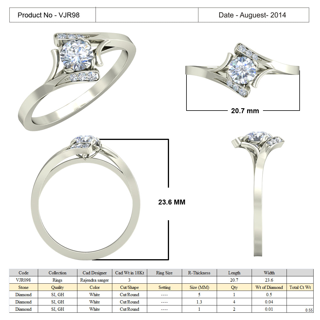 3D Jewelry Files Ring Model 3DM 15=calur ston rings=96