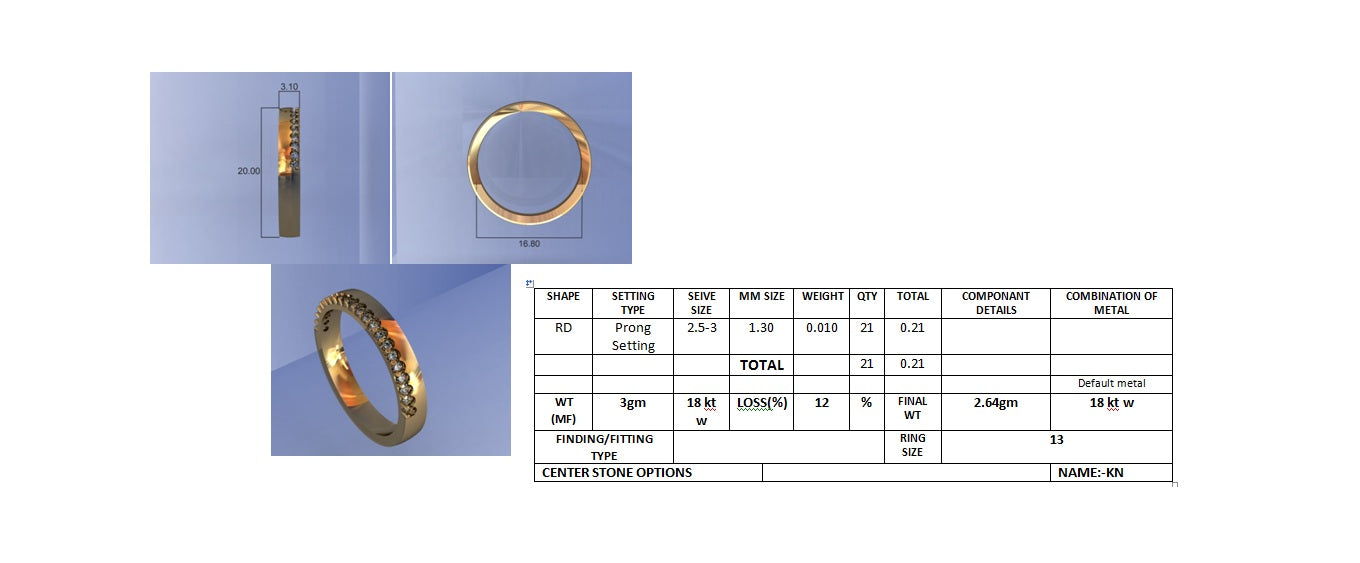 3D Jewelry Files Ring Model STL DR-2882 R17