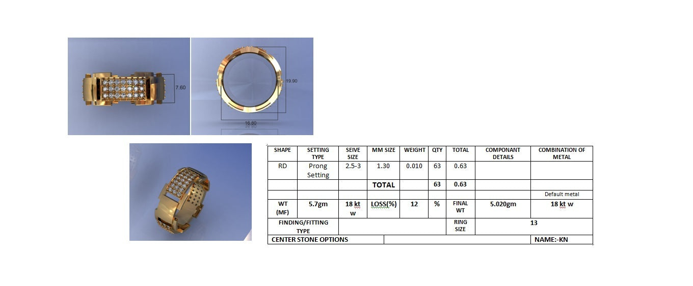 3D Jewelry Files Ring Model STL DR-2882 R1