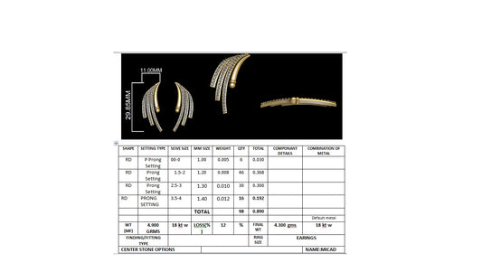 3D Jewelry Files Earring Model 3DM earr22