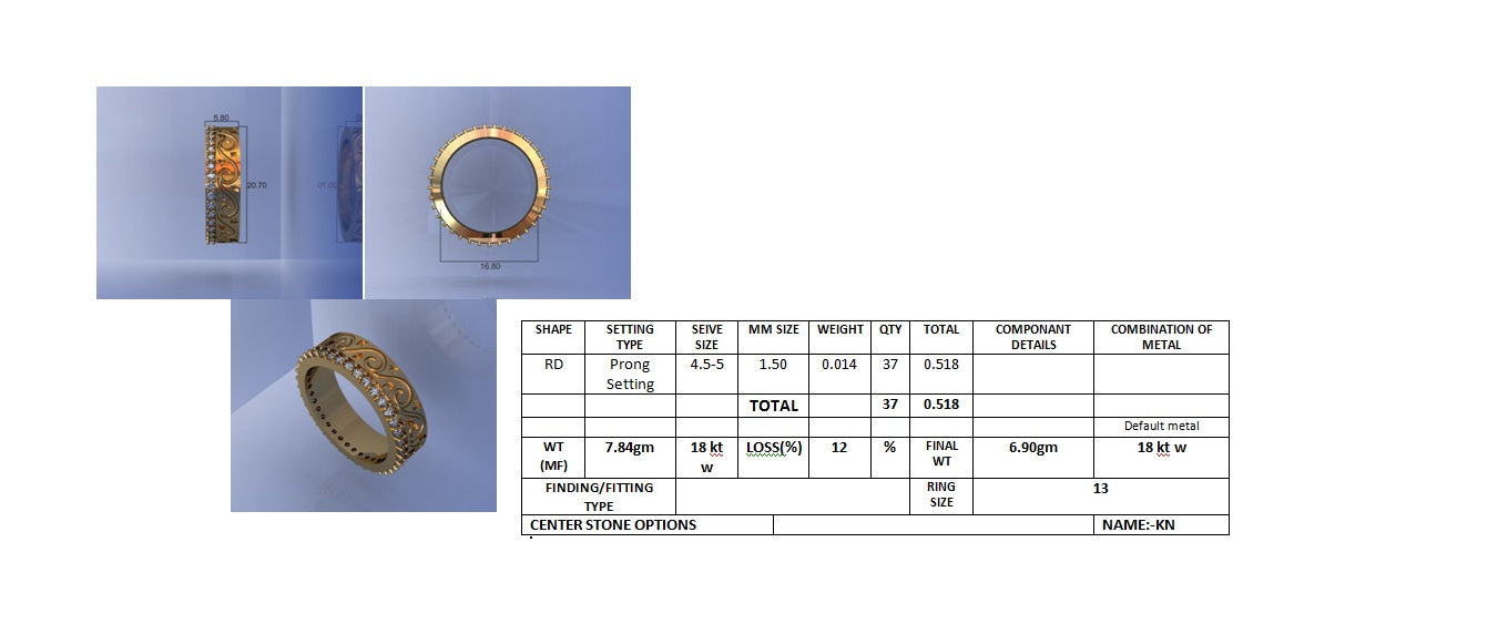 3D Jewelry Files Ring Model STL DR-2882 R22