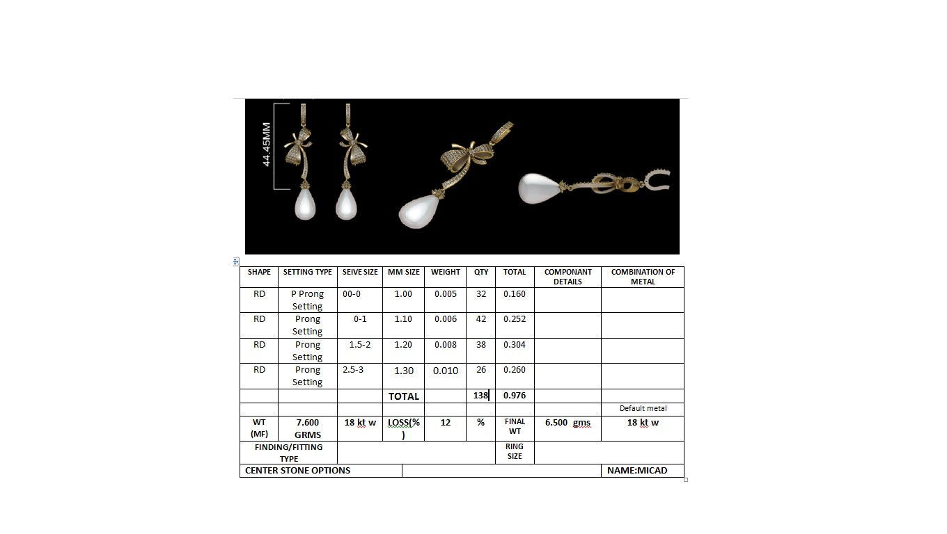 3D Jewelry Files Earring Model 3DM earr27