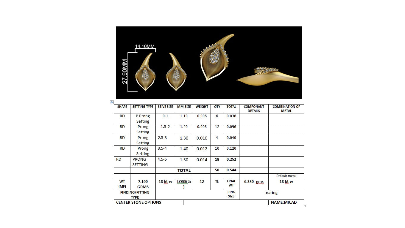3D Jewelry Files Earring Model 3DM earr29