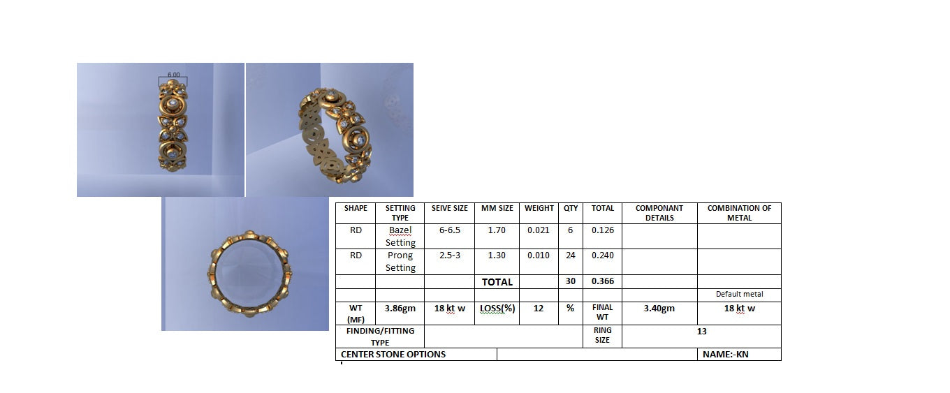 3D Jewelry Files Ring Model STL DR-2882 R36