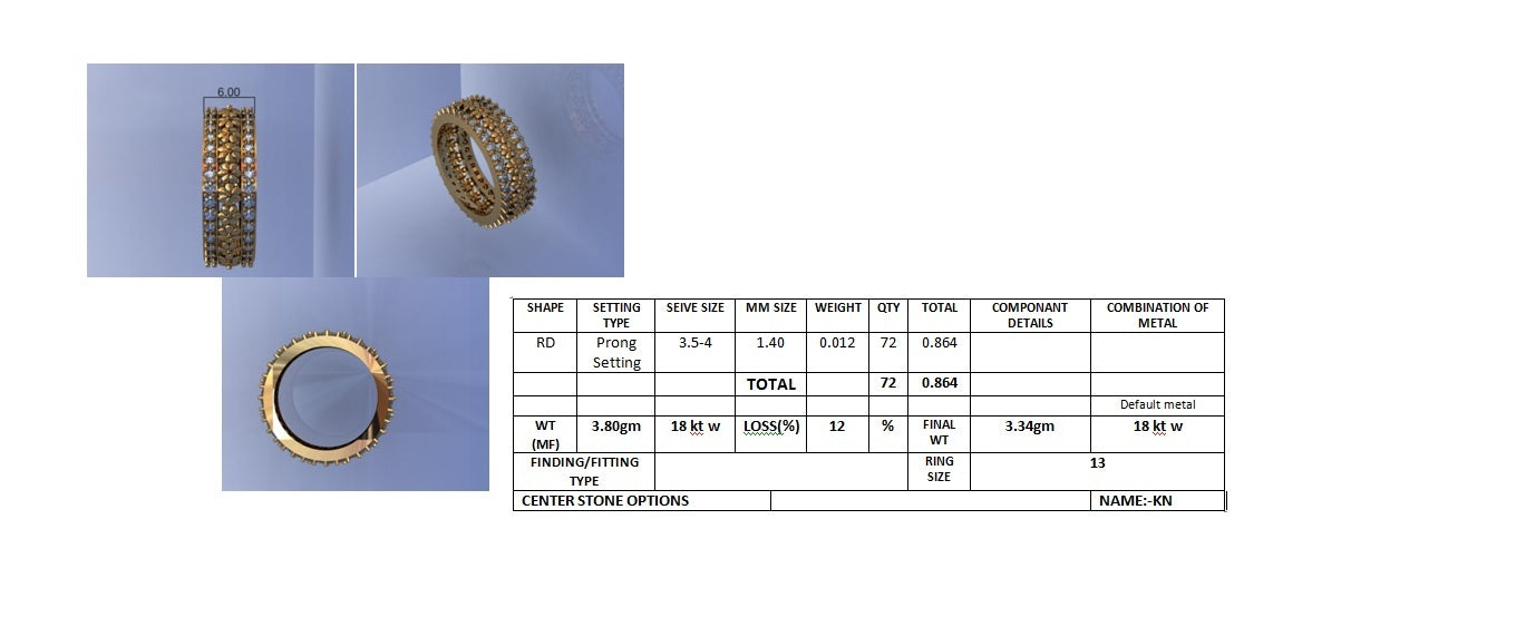 3D Jewelry Files Ring Model STL DR-2882 R40