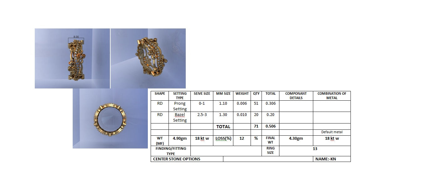 3D Jewelry Files Ring Model STL DR-2882 R44