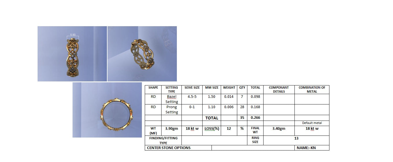 3D Jewelry Files Ring Model STL DR-2882 R54