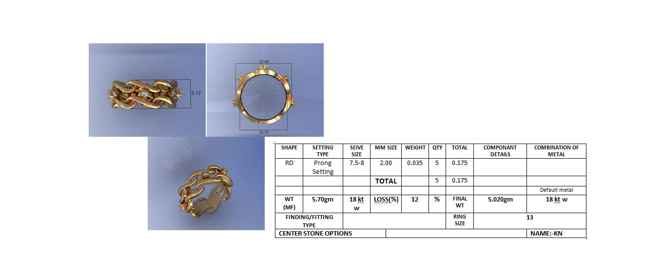 3D Jewelry Files Ring Model STL DR-2882 R7