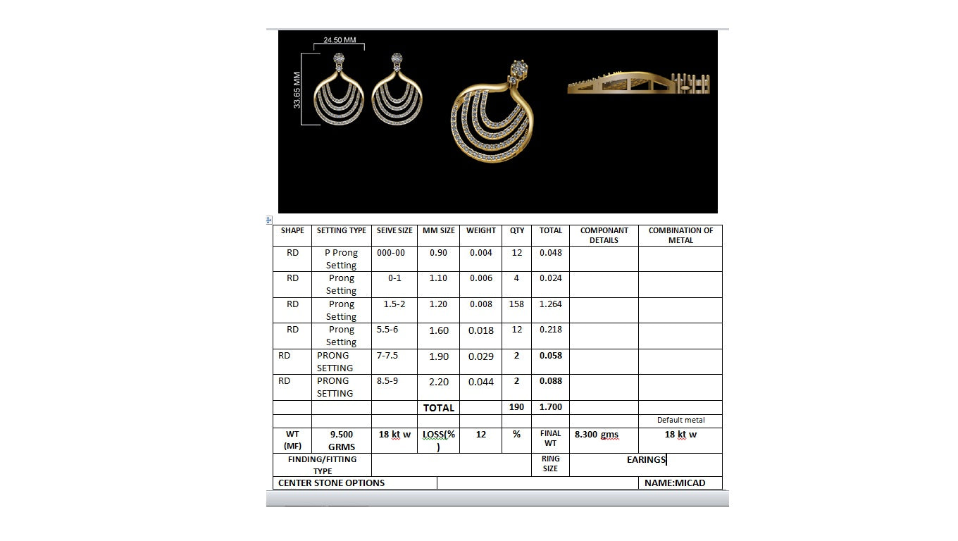 3D Jewelry Files Earring Model 3DM earr9