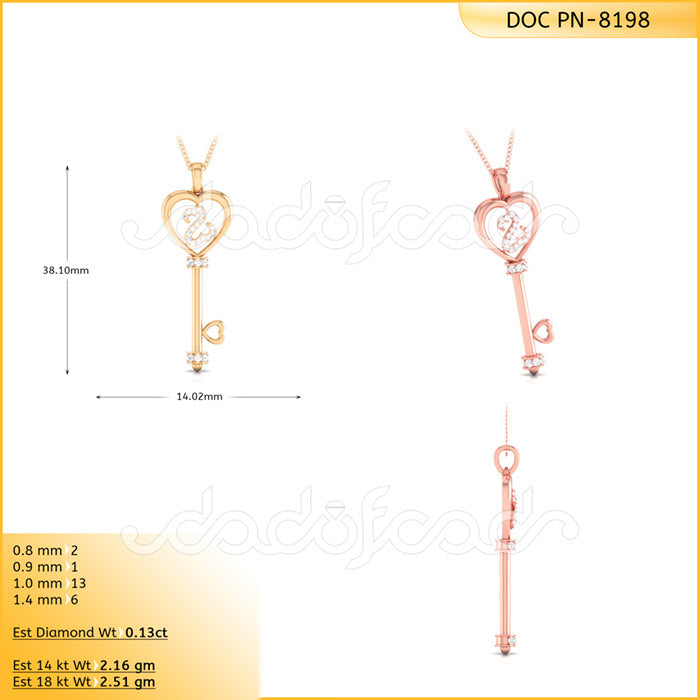 3D Jewelry Files Pendant Model 3DM DOC-P8198