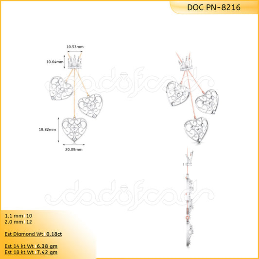 3D Jewelry Files Pendant Model 3DM DOC-P8216