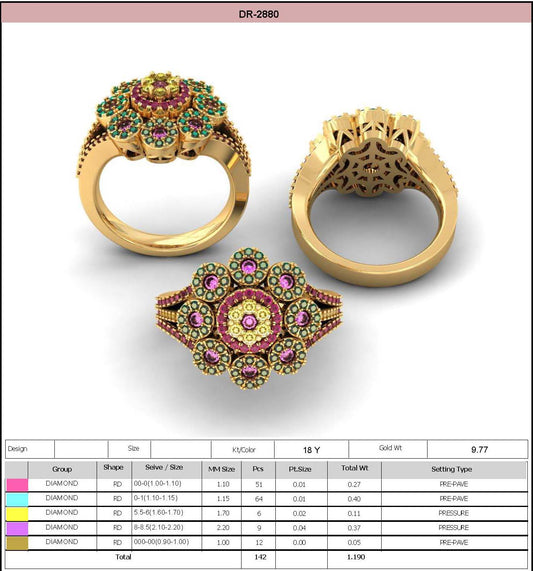 3D Jewelry Files Ring Model STL DR-2880