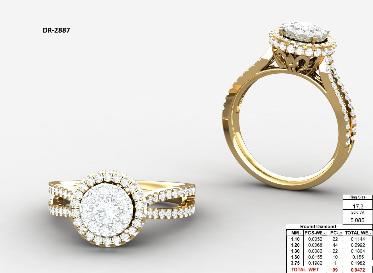 3D Jewelry Files Ring Model STL DR-2887