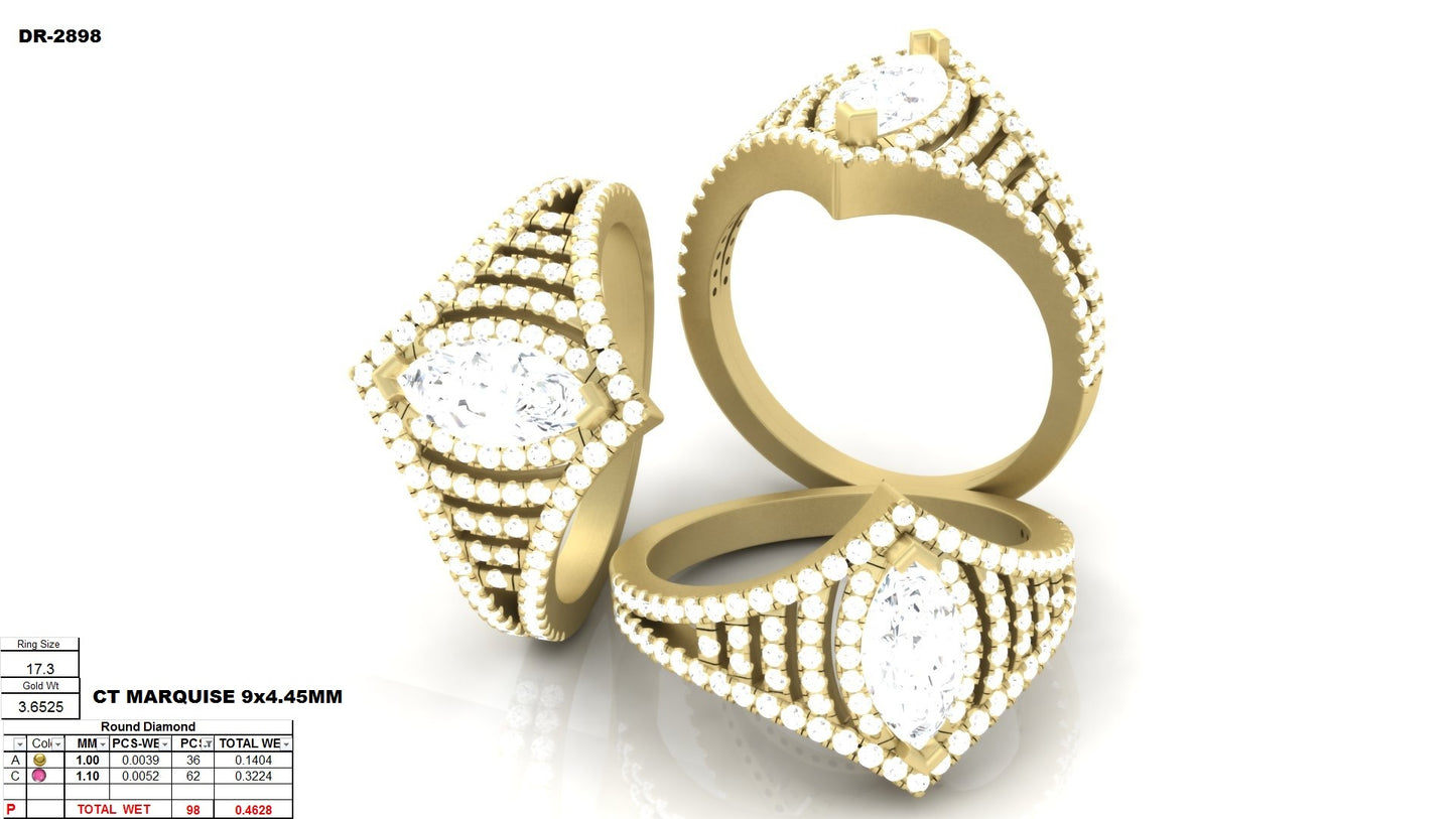 3D Jewelry Files Ring Model STL DR-2898