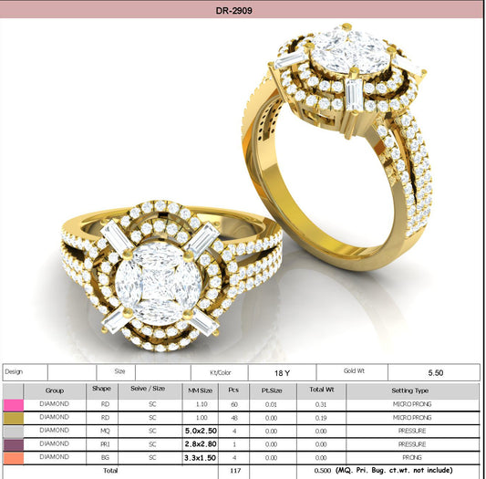 3D Jewelry Files Ring Model STL DR-2909