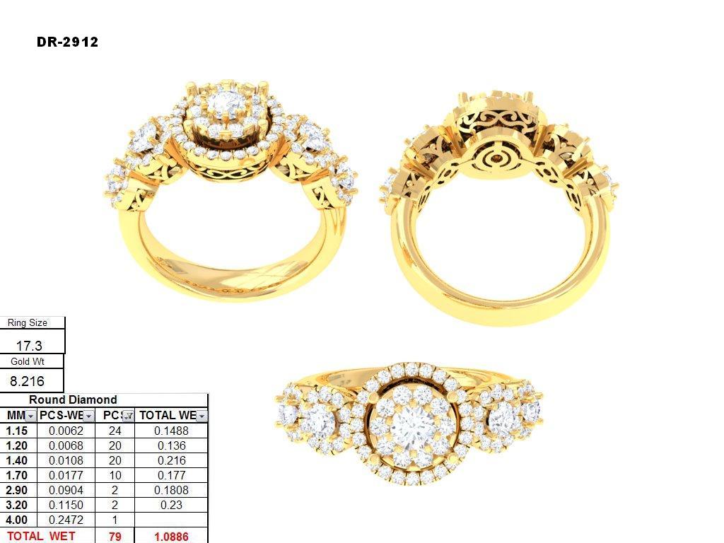 3D Jewelry Files Ring Model STL DR-2912