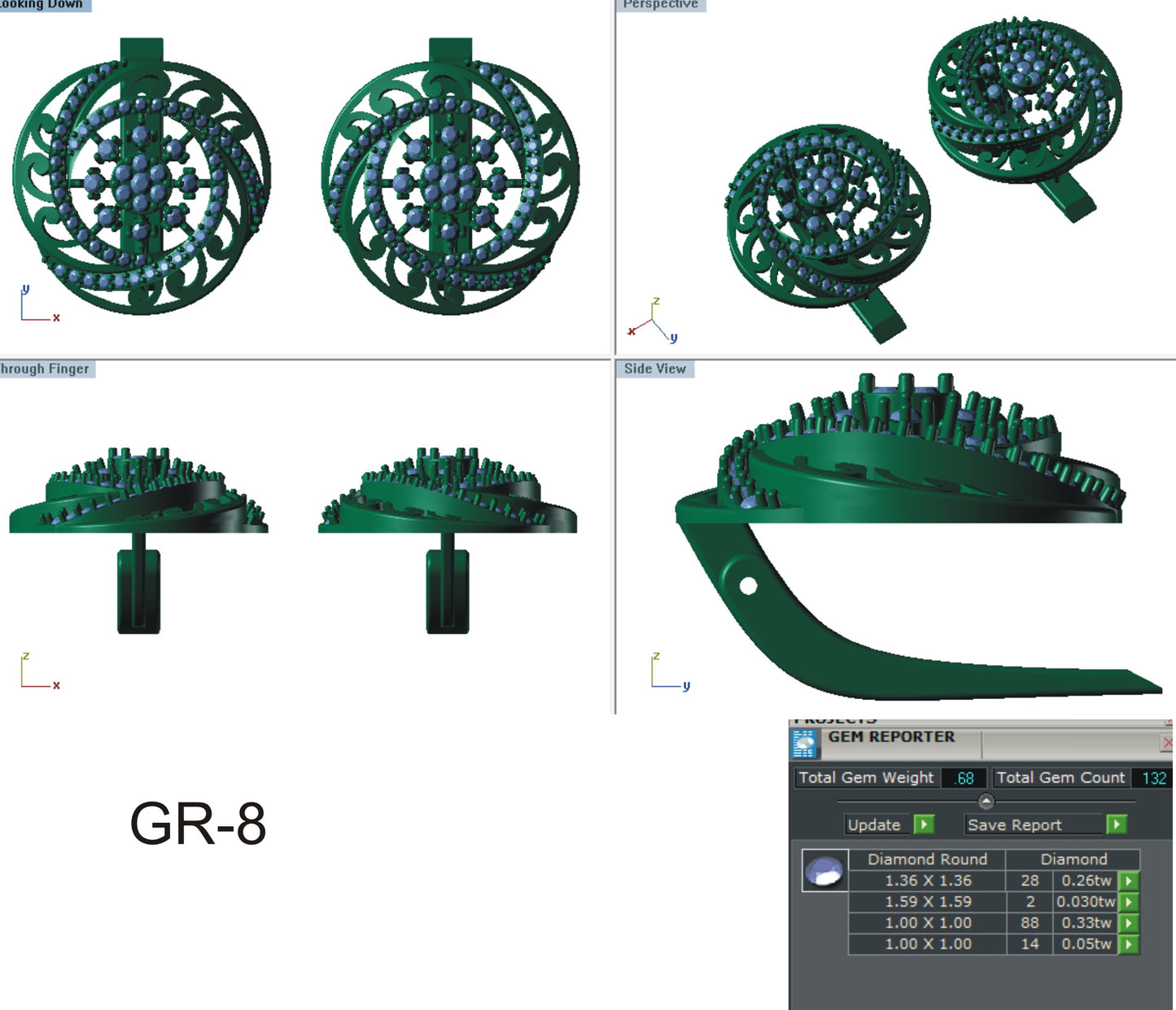 3D Jewelry Files Earring Model 3DM STL EZ BI-15