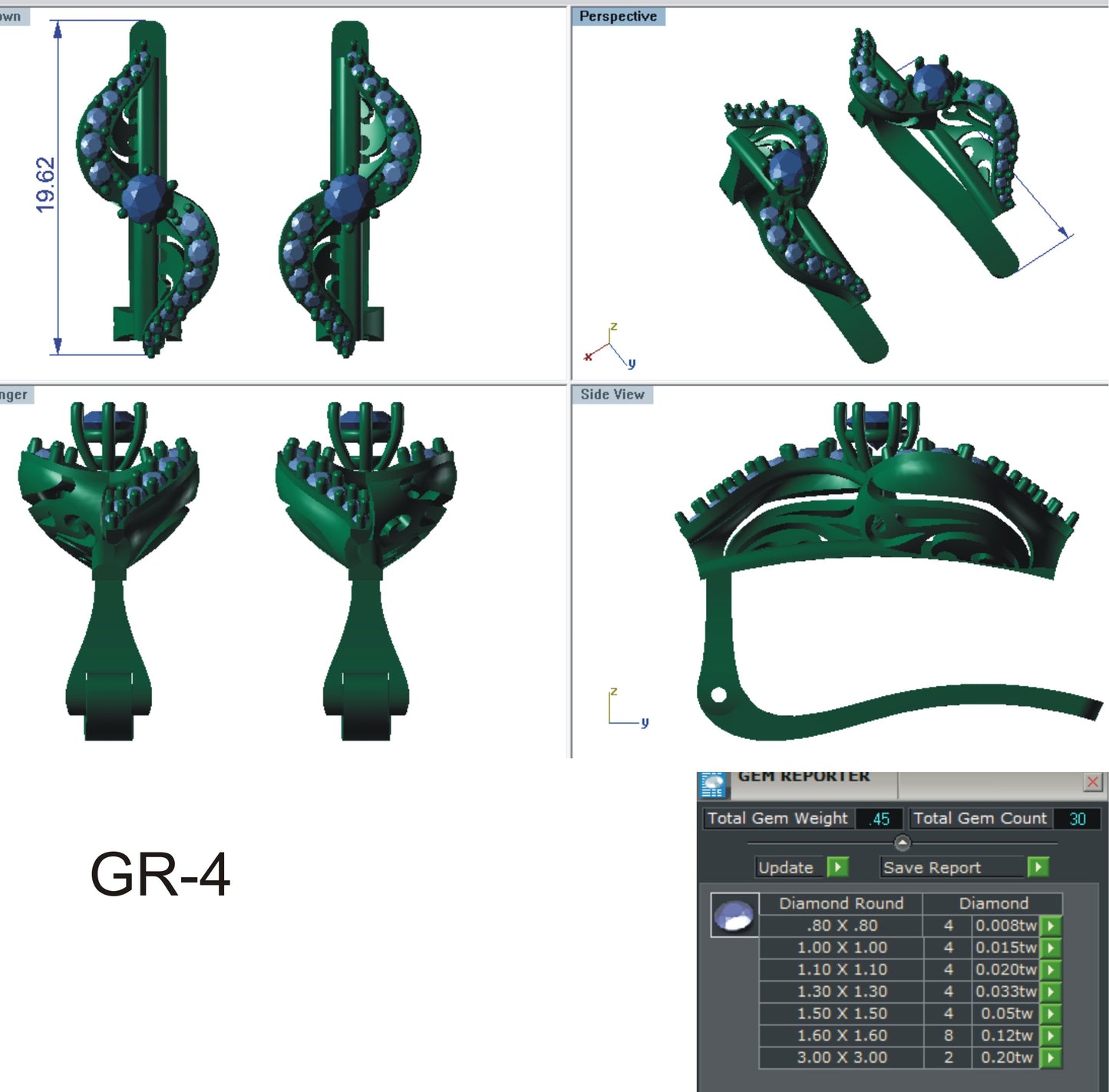 3D Jewelry Files Earring Model 3DM STL EZ BI-22