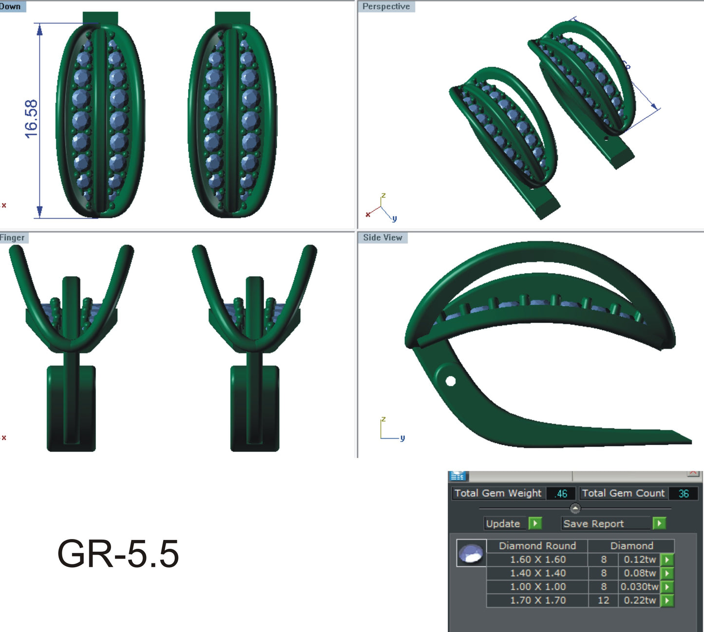 3D Jewelry Files Earring Model 3DM STL EZ BI-23