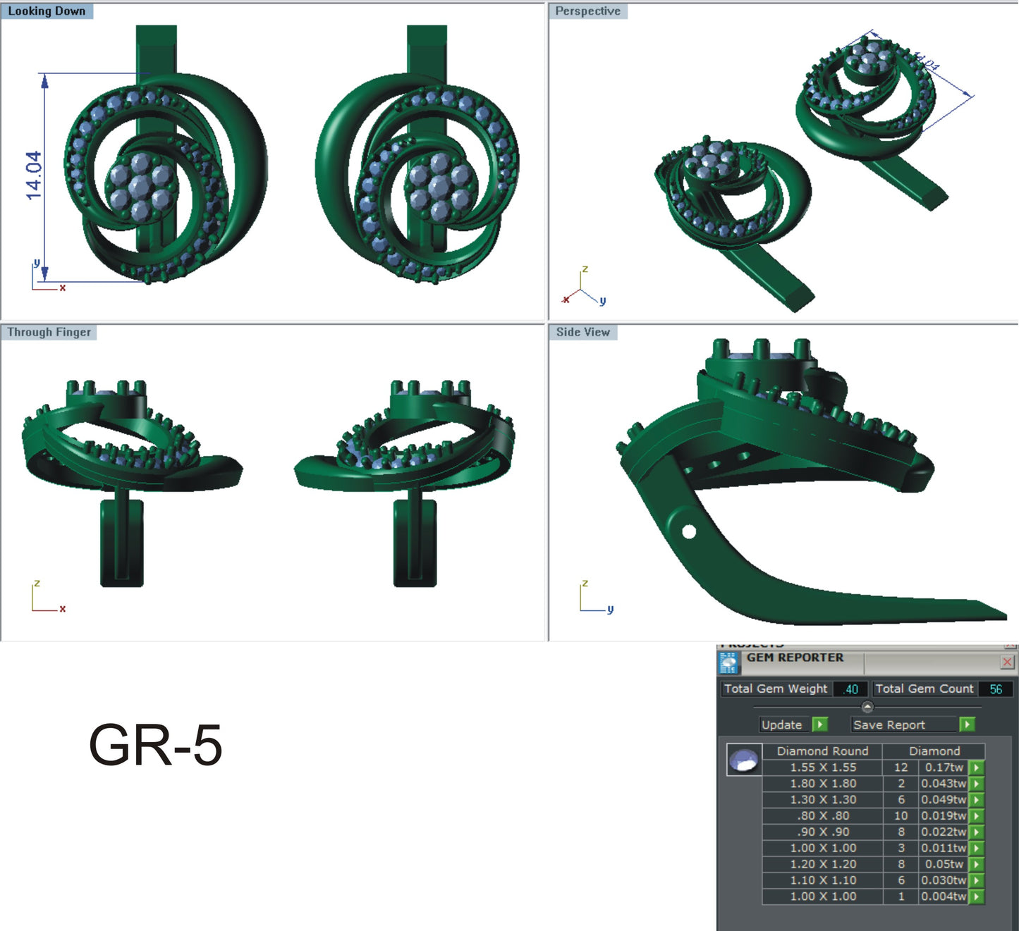 3D Jewelry Files Earring Model 3DM STL EZ BI-30