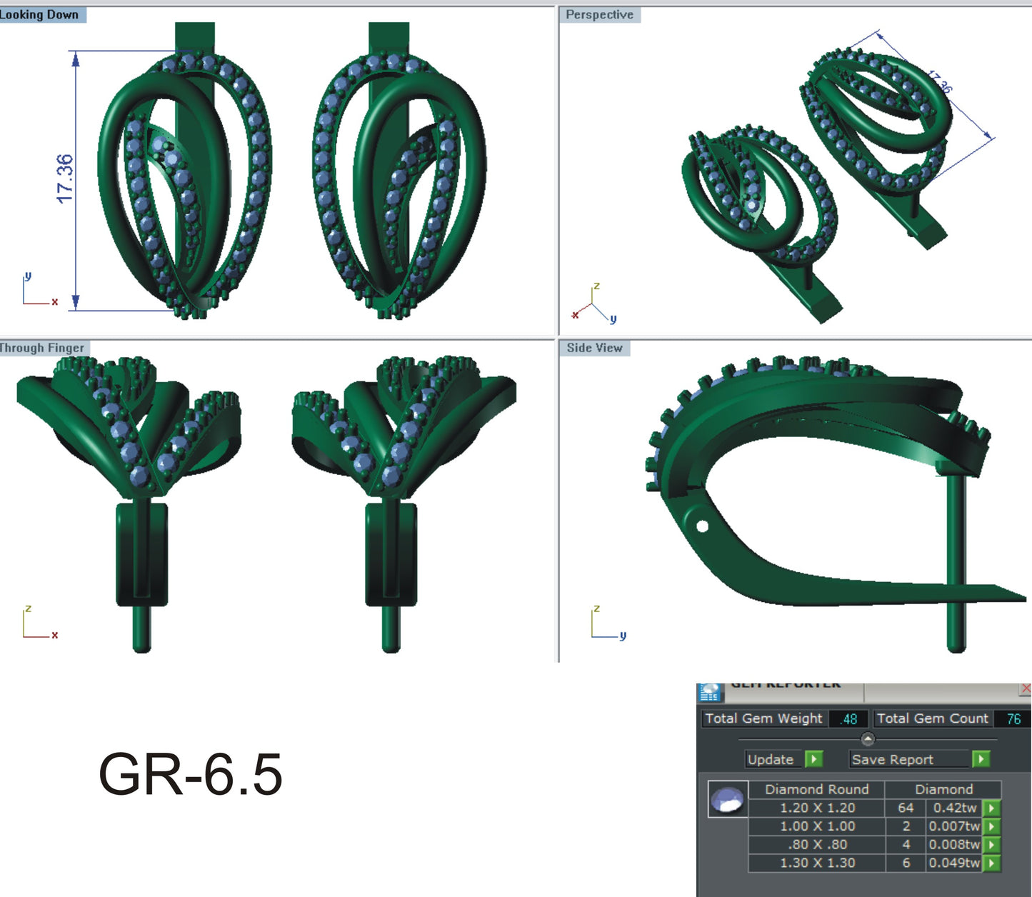 3D Jewelry Files Earring Model 3DM  EZ BI-36