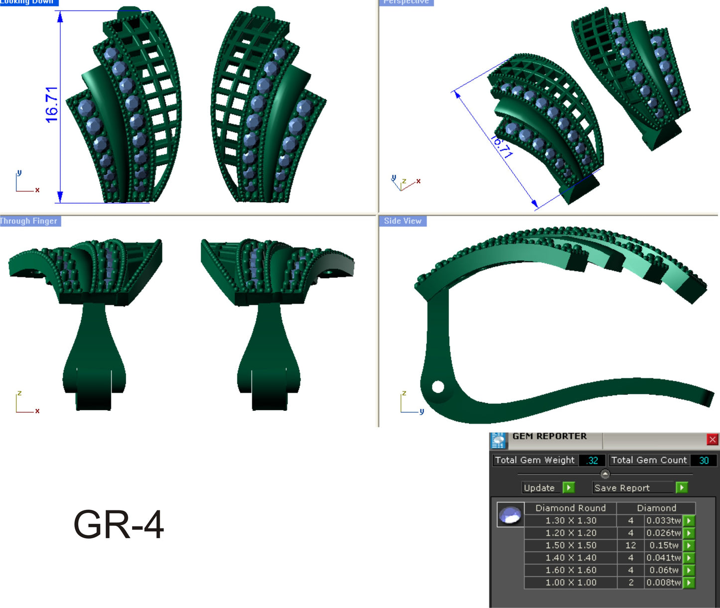 3D Jewelry Files Earring Model 3DM STL EZ BI-4