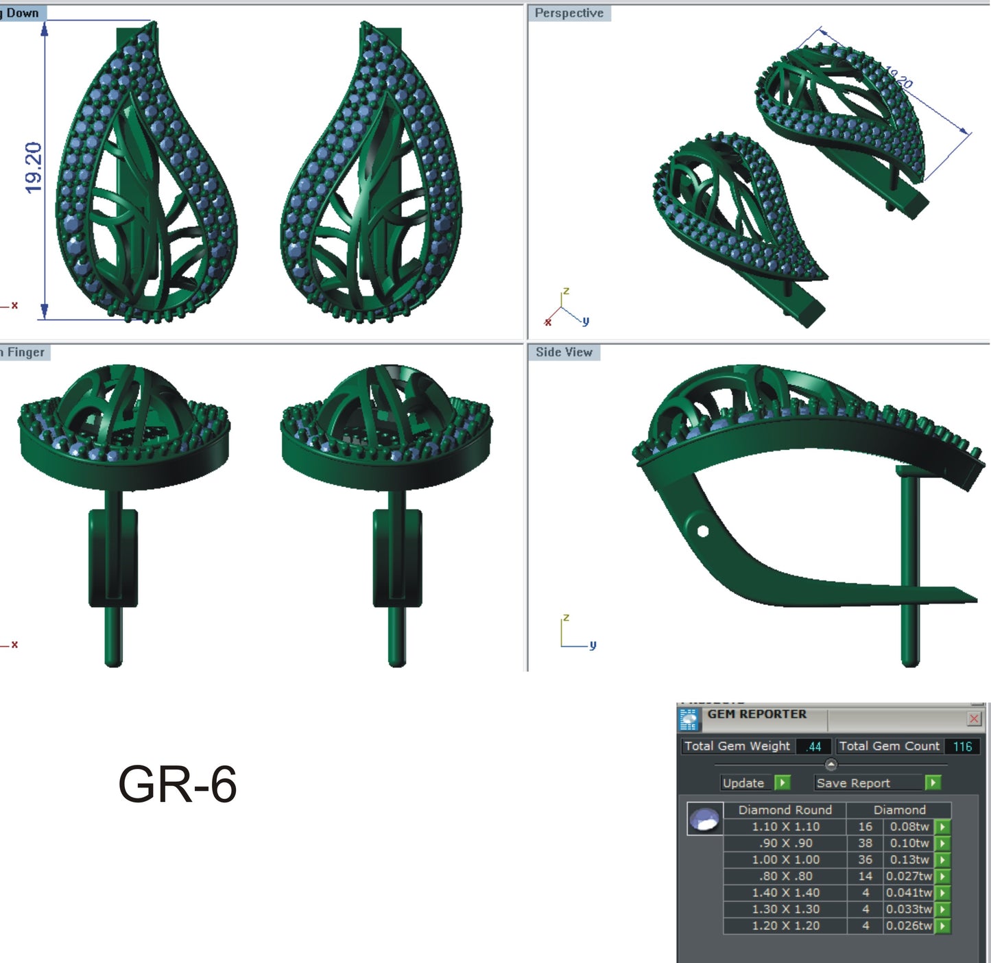 3D Jewelry Files Earring Model 3DM  EZ BI-42