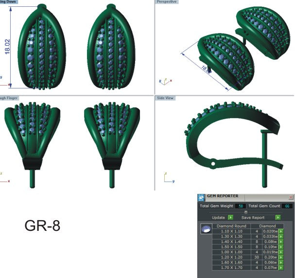 3D Jewelry Files Earring Model 3DM  EZ BI-48