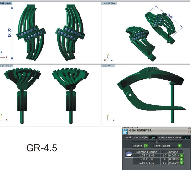 3D Jewelry Files Earring Model 3DM EZ BI-75