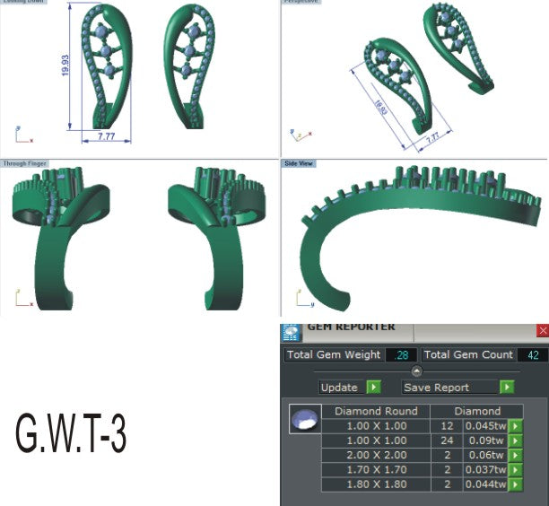 3D Jewelry Files Earring Model 3DM EZ BI-90