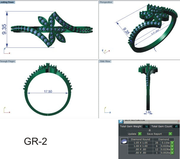 3D Jewelry Files Ring Model 3DM STL EZ R-4