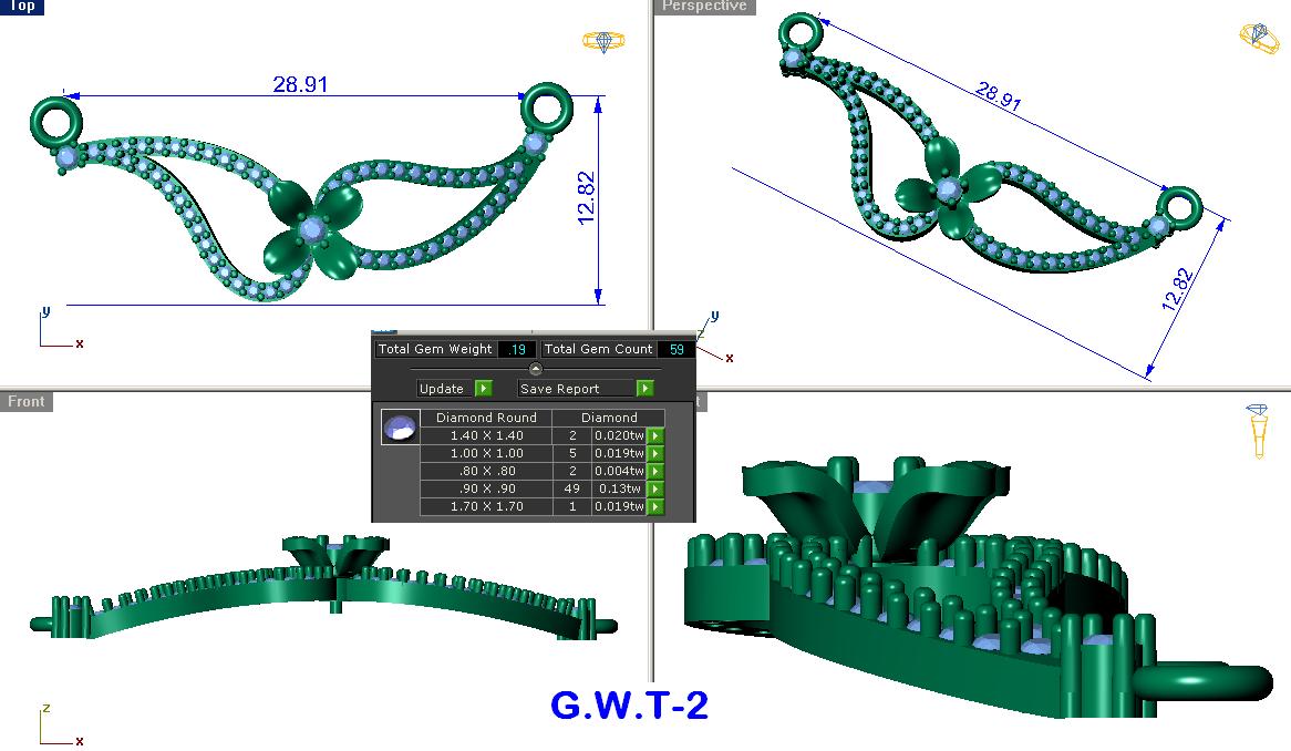 3D Jewelry Files Necklace Model 3DM EZ T-27