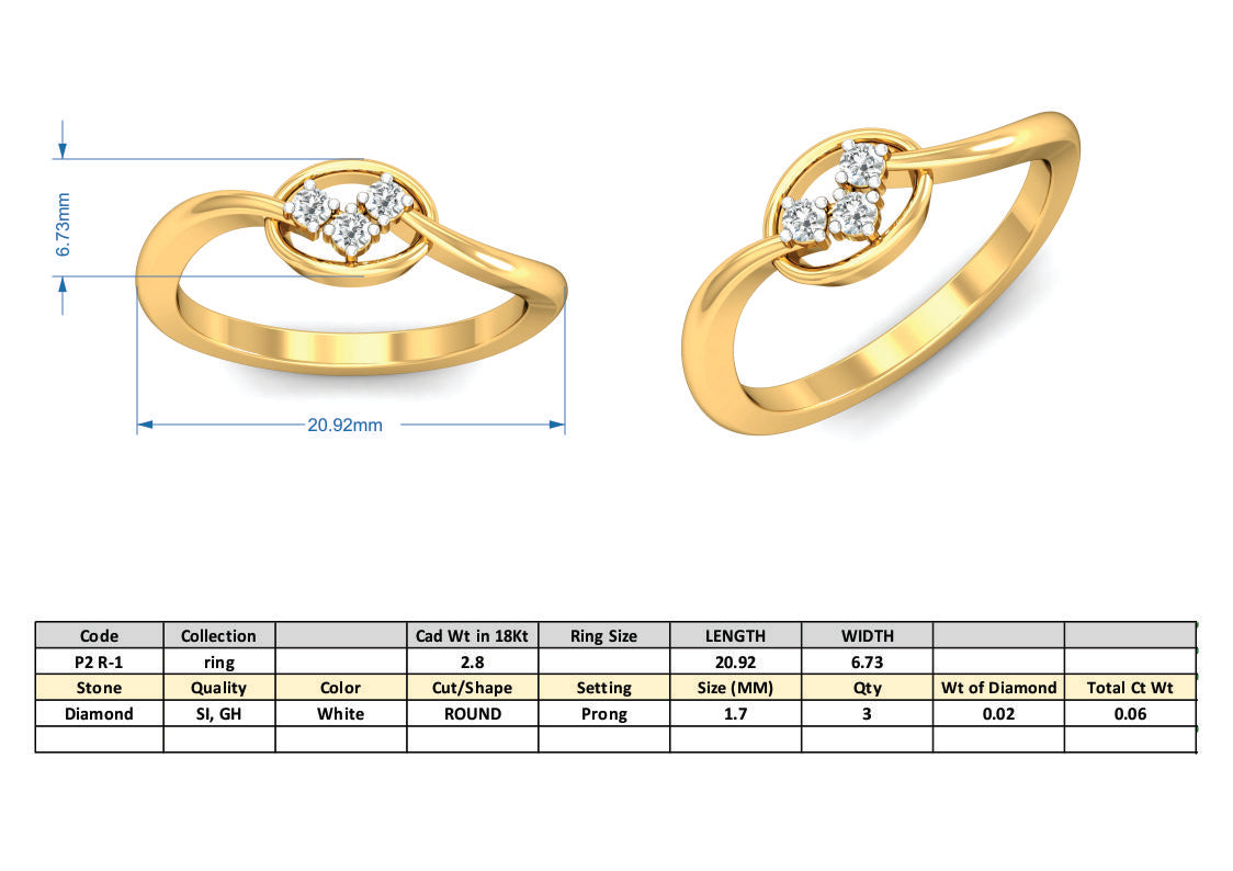 3D Jewelry Files Ring Model 3DM P2 R-1