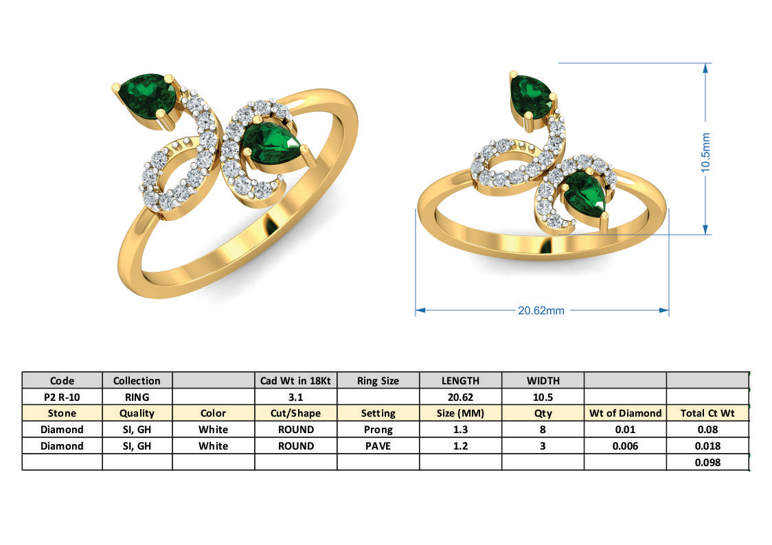 3D Jewelry Files Ring Model 3DM P2 R-11