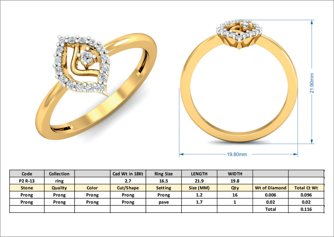 3D Jewelry Files Ring Model 3DM P2 R-13