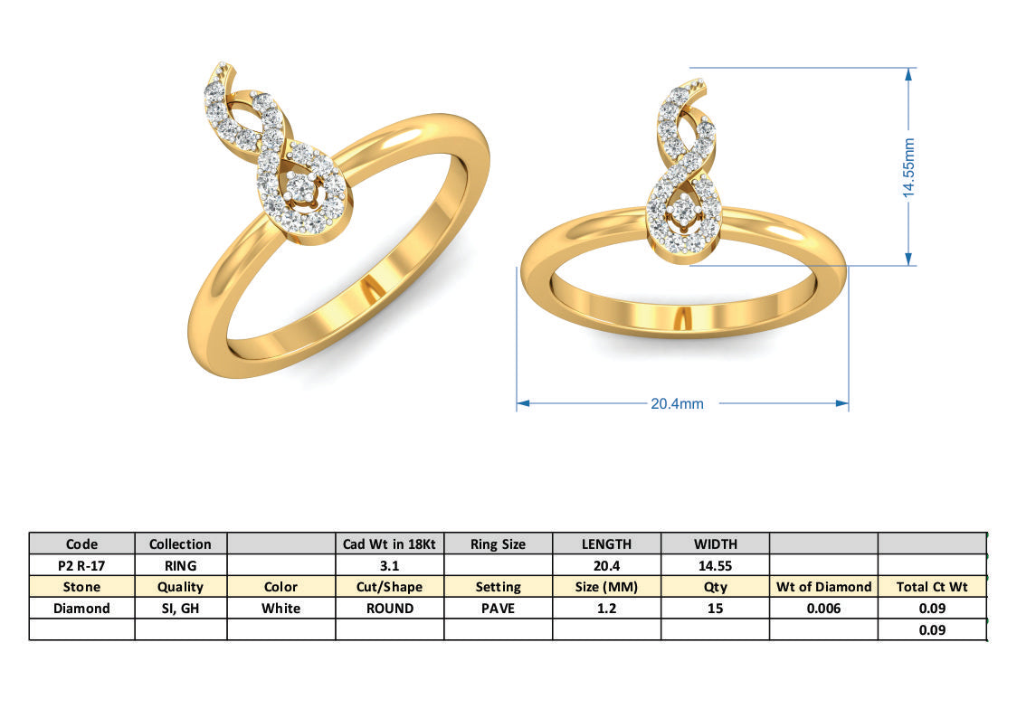 3D Jewelry Files Ring Model 3DM P2 R-17