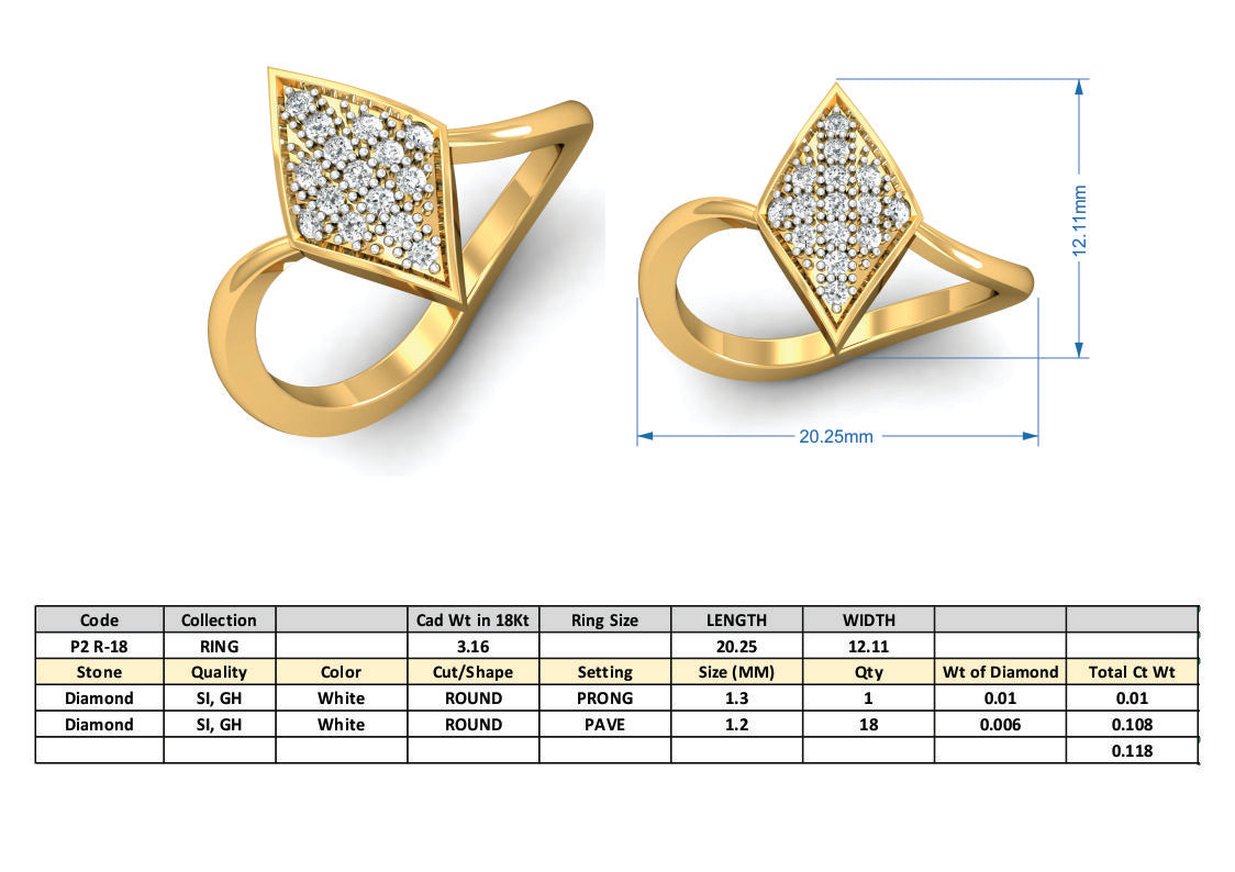 3D Jewelry Files Ring Model 3DM P2 R-18