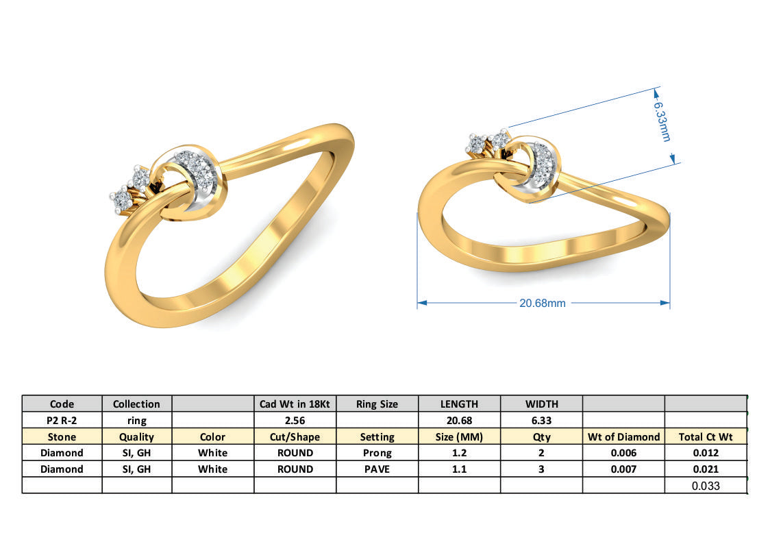 3D Jewelry Files Ring Model 3DM P2 R-2