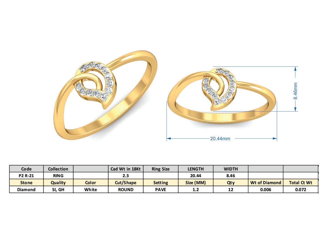 3D Jewelry Files Ring Model 3DM P2 R-21